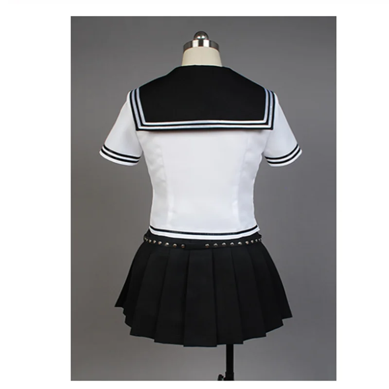 DanganRonpa Ibuki Mioda Wig Cosplay Costume Outfit Sailor Dress Uniform Carnival Party Halloween Costume For Women Girls