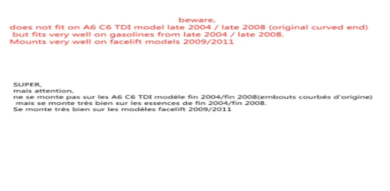 كاتم الصوت تلميح أنبوب السيارة أجزاء العادم اكسسوارات لأودي A6 C6 4f أفانت Allroad سيدان 2004 2006 2008 2009 2010 تصفيف السيارة #6