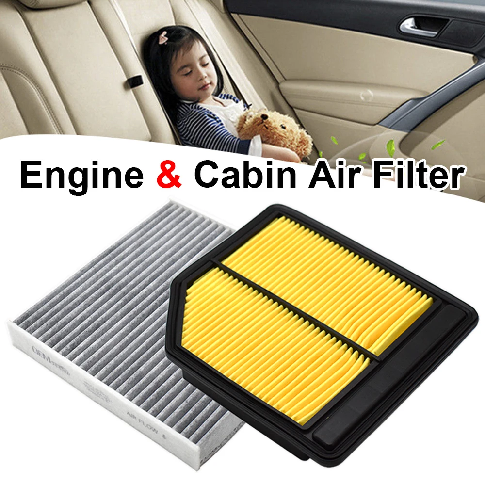 17220-RNA-A00 80290-SDA-A01 Car Engine Pollen Cabin Air Filter For Honda Civic 8 8th Mk8 2005 2006 2007 2008 2009 2010 2011