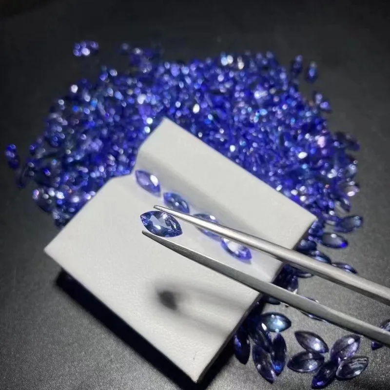 4*8mm  Marquise Square Shape 100% Natural Tanzanite for Jewelery DIY AAAA Grade