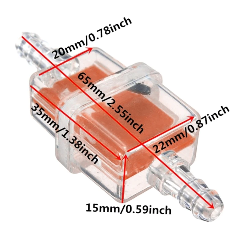 Fit for Moped Scooter Trials MX Motorcycle Gas Fuel Oil Filter Vacuum Filtration