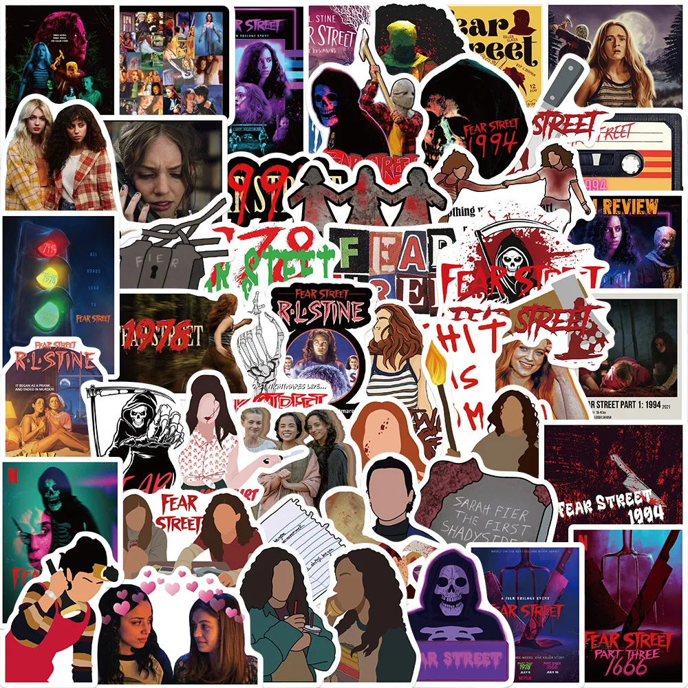 10/30/50pcs Classic Horror Movie Fear Street Graffiti Stickers Car Computer Motorcycle Phone Guitar Waterproof Sticker Kid Toy