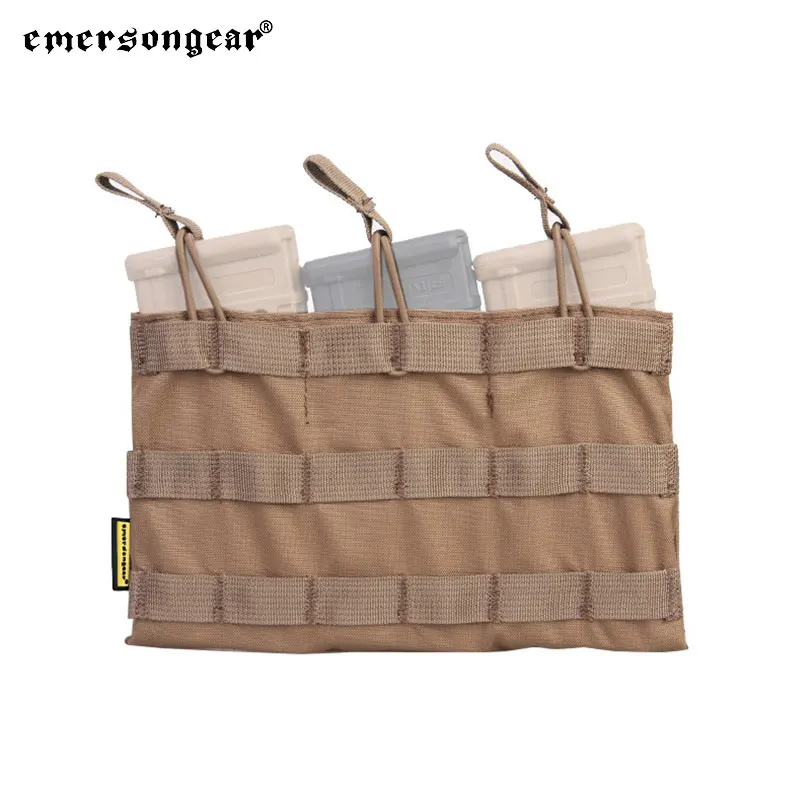 Emersongear 5.56 Triple Open Top Magazine Pouch Mag Bag Panel Jacht Airsoft Training Outdoor Nylon EM6356