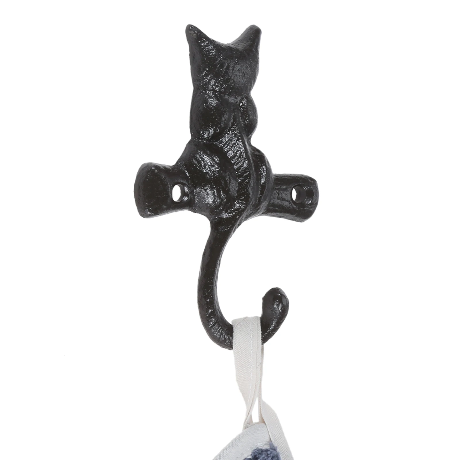 Single/Double Cats Hooks Cast Iron Wall Housekeeper Kitty Hanger Towel/Clothes/Coat Home Decor Garden Outdoor Bathroom Kitchen