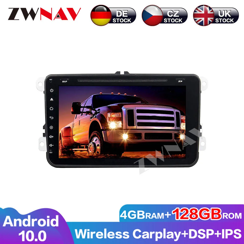 Navigation 128G Android 10 DSP Audio For VW Universal Head Unit Car DVD Player GPS Multimedia Auto Radio