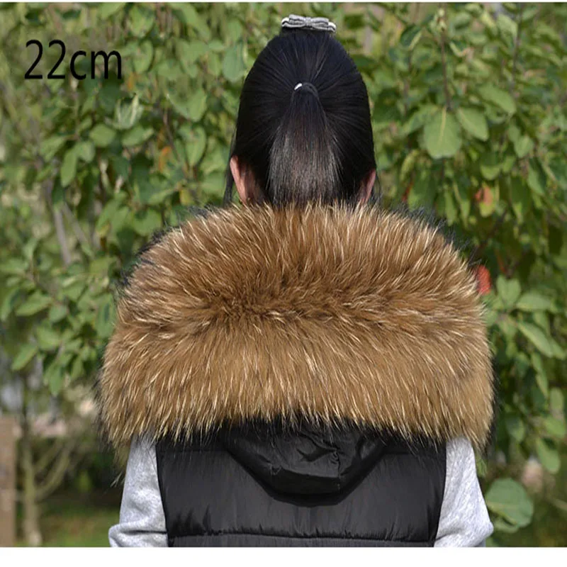 Coleira de pele de guaxinim 100% natural, pele cinza real, xale, pele de guaxinim jkp1025