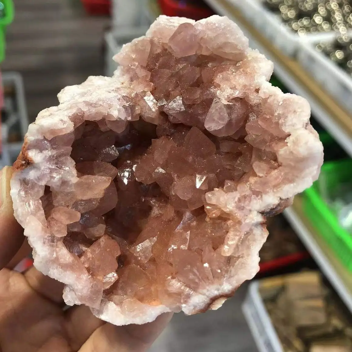 Argentina Natural Pink Amethyst Stone Quartz Raw Crystal Geode Room Decoration Amethyste Real Mineral Spiritual Healing Crystals