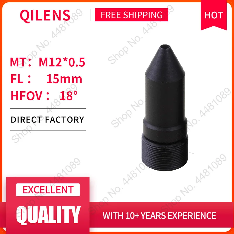 QILENS HD 2,0 megapiksela Mini CCTV M12 Mount FL 15mm obiektyw otworkowy 1/3 "przysłona F1.6 do kamer bezpieczeństwa