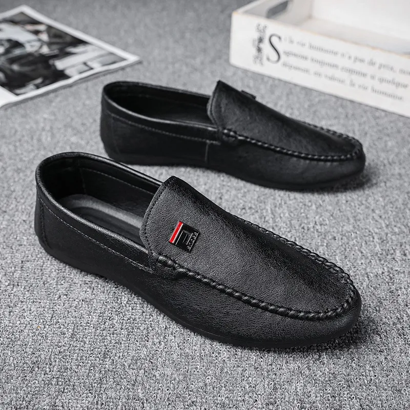 New Men's Casual Leather Shoes Business Formal Wear Wedding Hair Stylist Korean Fashion Trend Loafers Slip-ons for Men