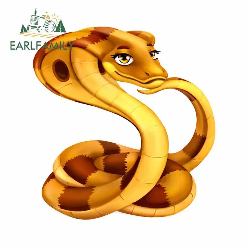 EARLFAMILY 13 см x 12,4 см для Cobra Snake DIY наклейки для мотоцикла DIY водонепроницаемые наклейки для автомобиля аниме подходит для GTR EVO SX SUV