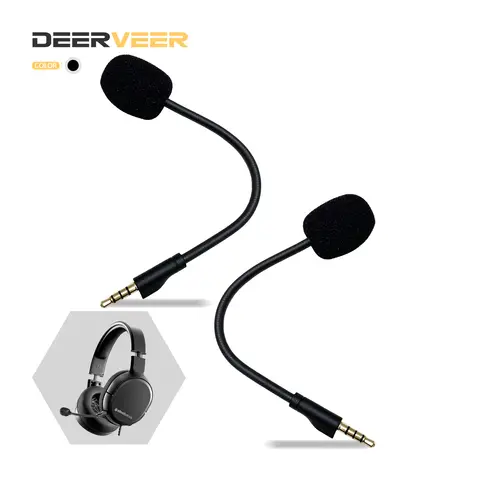 Bilashmart DEERVEER 1 Pcs of Replacement Game Mic Detachable Microphone Boom for Steelseries Arctis1 Headphones