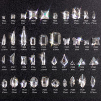 New 100pcs/Lot Crystal Nail Diamond Stone Strass Clear Glass Rhinestones For 3D Nails Art Decorations Square