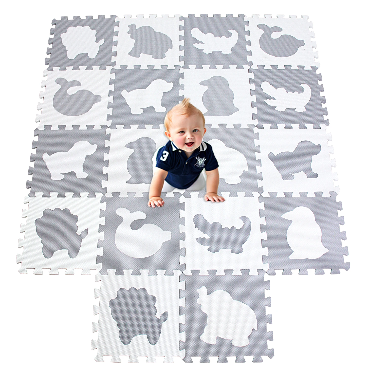 MEIQICOOL 18 PCS/SET baby play mat cartoon eva foam puzzle mat children jigsaw educational playmat digits play mats infant tiles