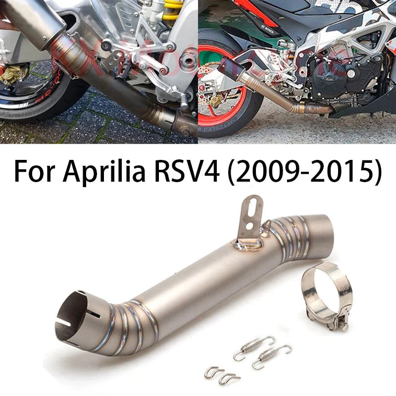 

For Aprilia RSV4 FACTORY APRC 2009-2015 60mm Motorcycle Exhaust Front Pipe Muffler Middle Link Connect Pipe Upgrade Connector