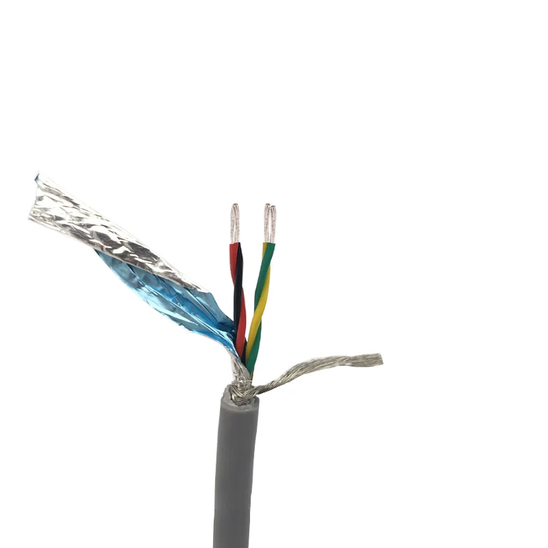 5Meters RVSP Shielded Twisted Grey Cable 26AWG 2/4/6/8Cores RS485 Signal Control Wire Tinned Copper Wire Audio Cable DIY