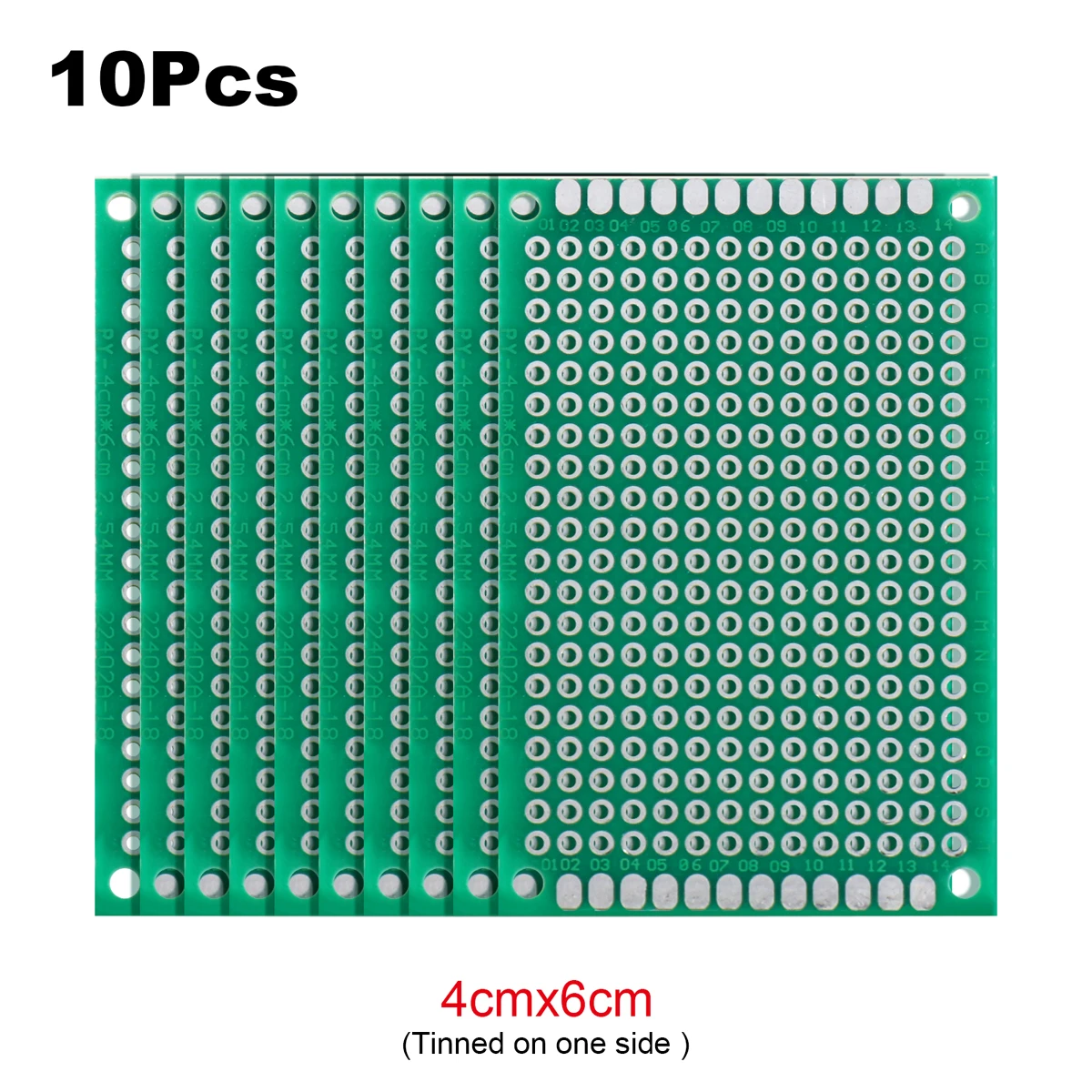 2 Stück PCB Prototyp-Platine Universal-Strippboard Einseitig Bedruckt 2x8 3x7 4x6 5x7 6x8 7x9 8x12 9x10 zum Löten – Detail 8