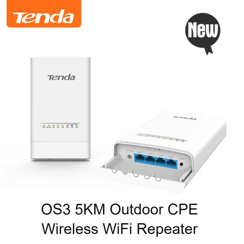 Tenda OS3 5KM 5GHz 867Mbps а Бптysan Estensore ripetitore WiFi wireless CPE esterno Router Punto di accesso AP Adattatore POE ponte Wi-Fi