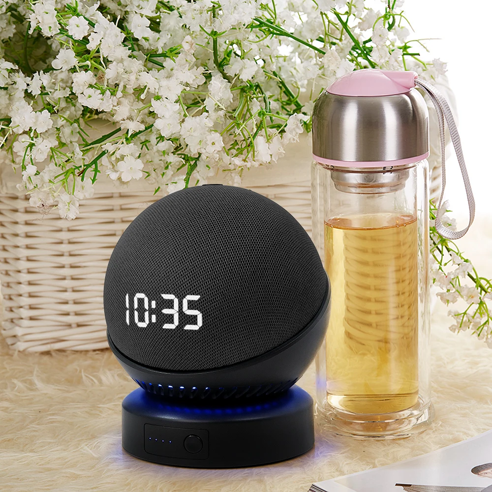 Echo Dot 4th/5th Gen Base della batteria caricabatterie Wireless portatile Mobile Alexa Smart Speasker Base della batteria per Echo Dot 4th/5th