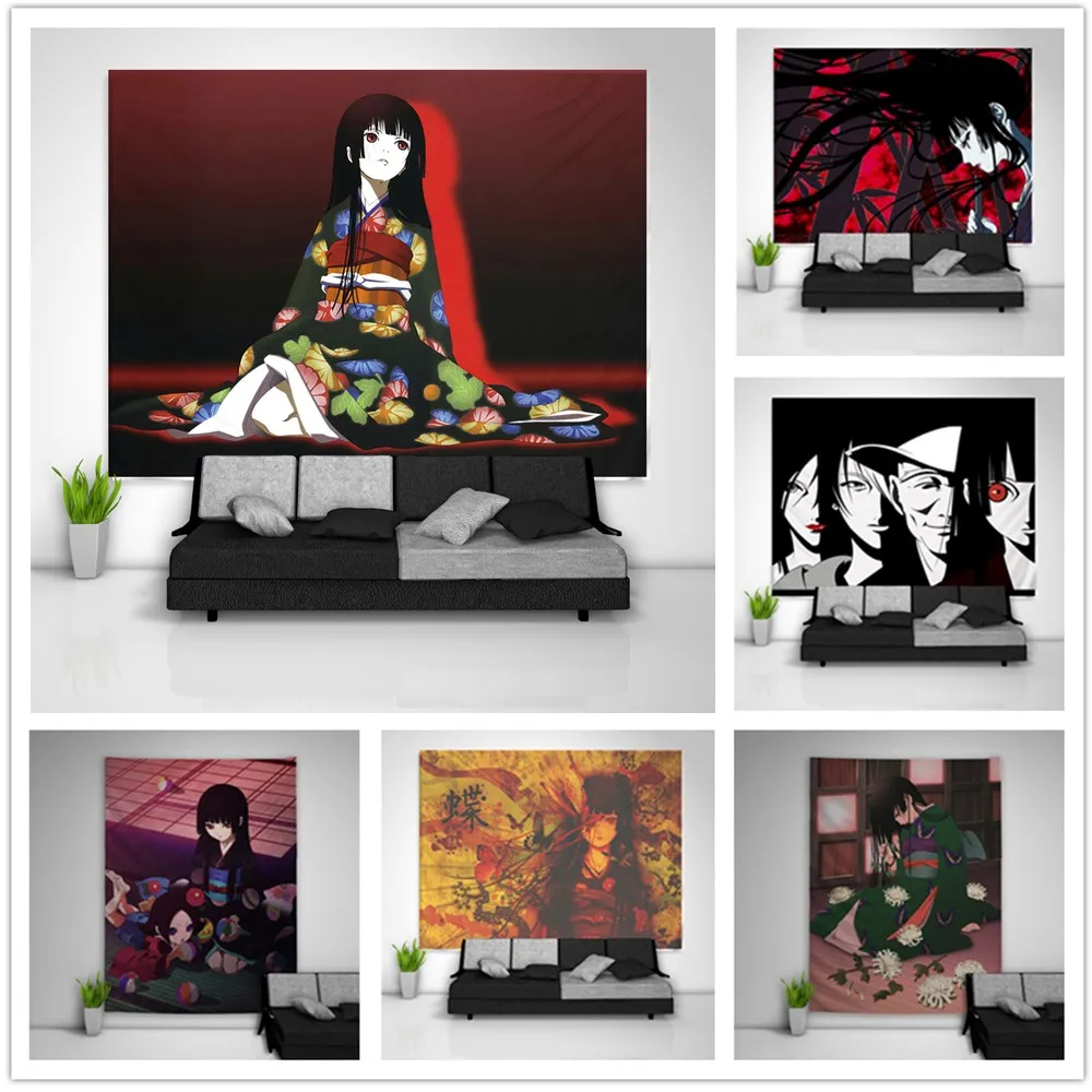 Canvas Painting Hell Girl Jigoku Shoujo Kikuri Enma Ai Wall Art Nordic Posters Canvas Print Wall Pictures Living Kids Home Decor