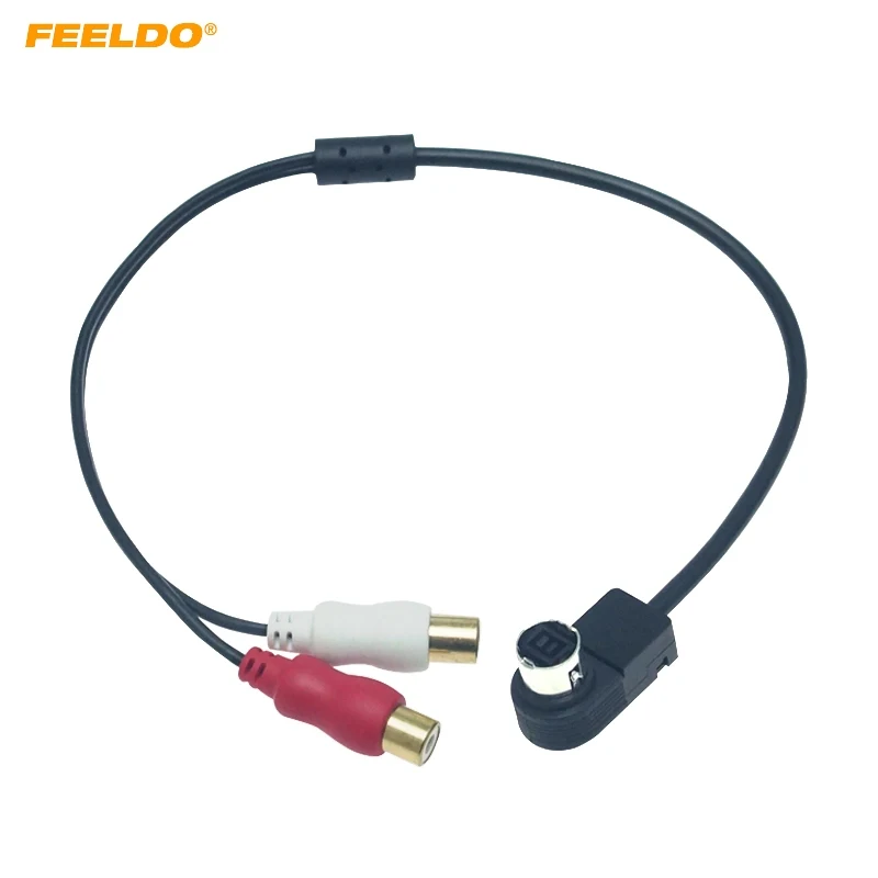 FEELDO Car Audio Radio Aux-in 2RCA Cable AUX Adapter for Alpine KCA-121B JVC Ai-net Player 9887 105 117 9855 #HQ6250