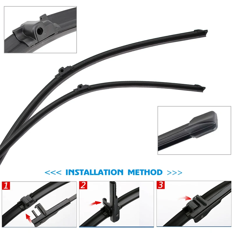 BROSHOO Car Windshield Wiper Blade Rubber 2000 To 2017 For Mercedes Benz C Class W203 W204 W205 C180 C200 C300 Auto Accessories