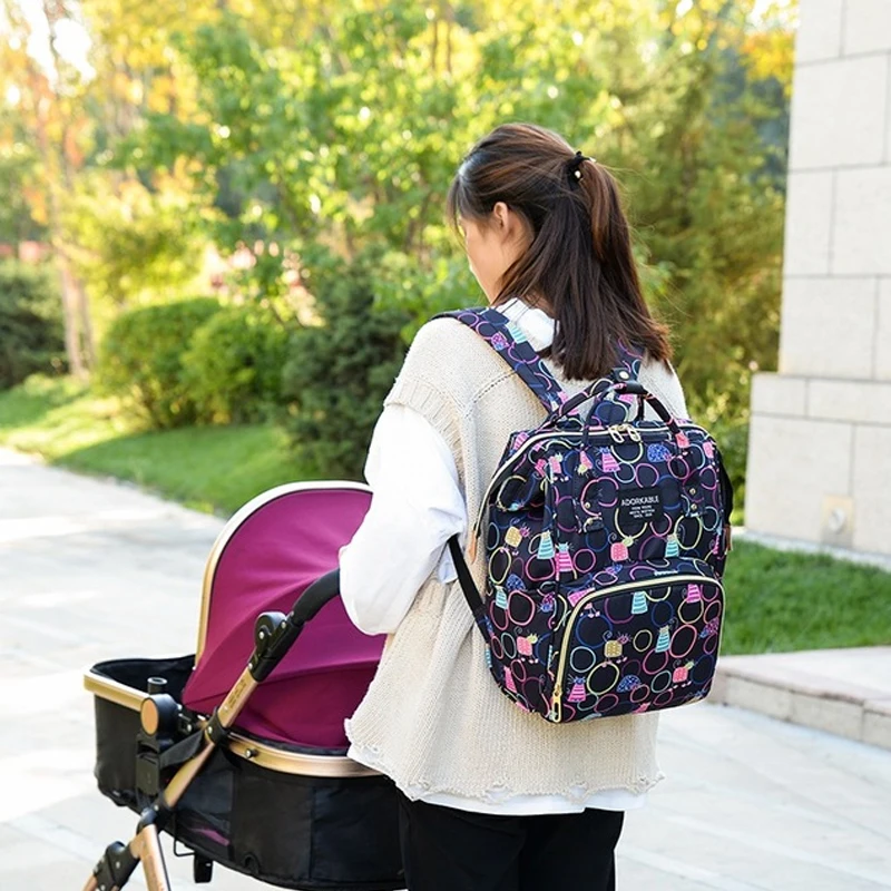 Bolsa de pañales de gran capacidad para mamá, mochila impermeable de viaje al aire libre, bolsa de maternidad para pañales de bebé, bolsa de viaje