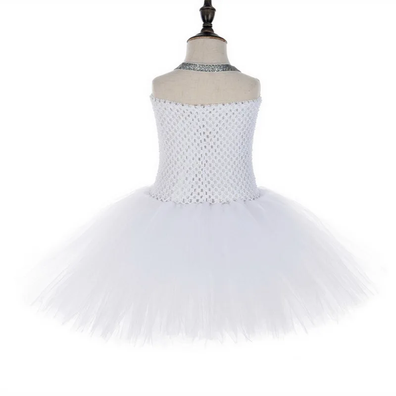 White Baby Girl Tooth Fairy Tutu Dress Butterfly Wings Headband Wands Princess Kids Halloween Cosplay Fancy Party Dress Costume