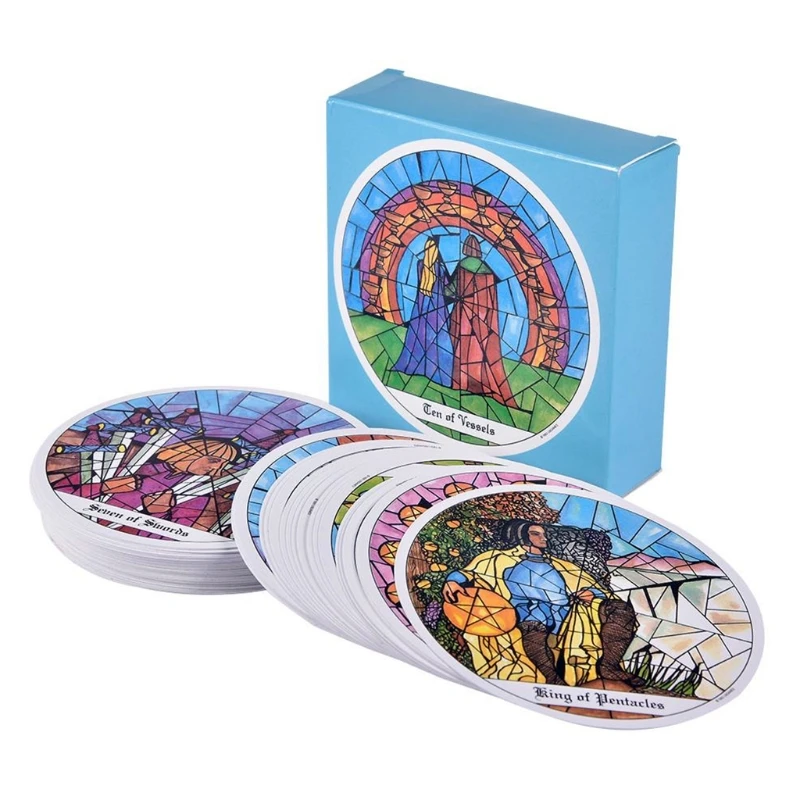 78Pcs Classic Round Monastery Cloister Tarot Cards Deck Play English Board Card 