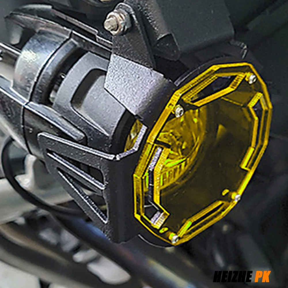 Motocicleta Black Samurai Flipable Fog Light Protector, Guard Lamp Cover, Fits para BMW R1200GS, F800GS, R1250GS, F850GS, F750GS, ADV LC