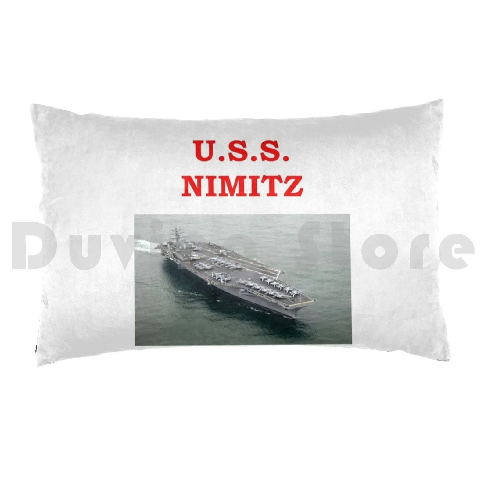 U.s.s. Nimitz Pillow Case DIY 50*70 Jimbuf Us United States Navy Usn Uss Warship Naval Vessel Ship War Military