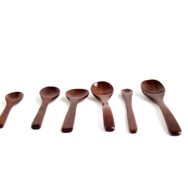 

Eco Friendly Natural Wooden Spoon Coffee Stir Spoon Tea Soup Sugar Honey Dessert Appetizer Seasoning Bistro Small Spoon