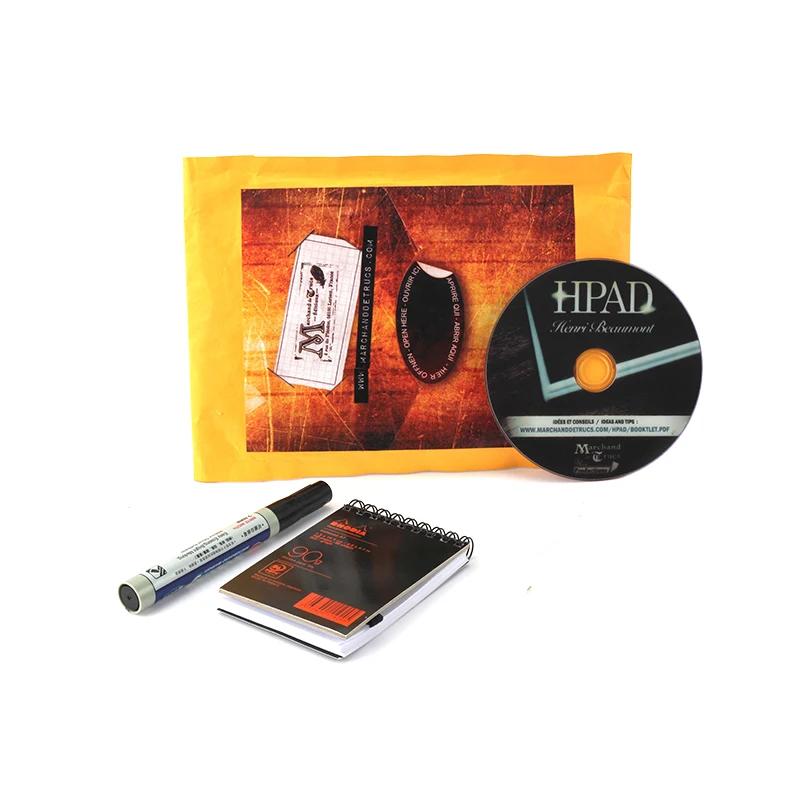 HPad بواسطة Henri Beaumont (DVD مع وسيلة للتحايل) خدعة سحرية A7 دفتر الدعائم السحرية عن قرب مرحلة الشارع العقلية السحرية