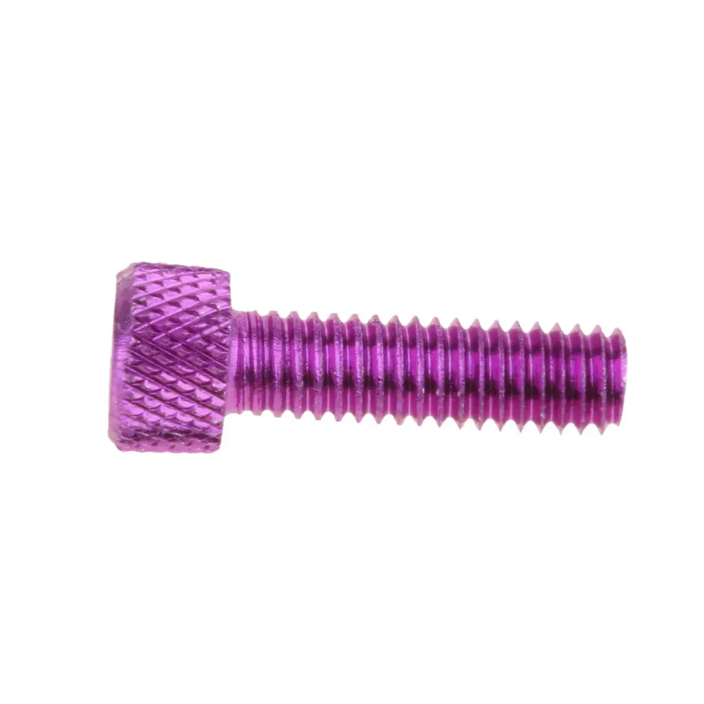 10pcs M6x20mm Aluminum Hex Socket  Screws Head Key Bolt Purple Motorcycle Car Accessories