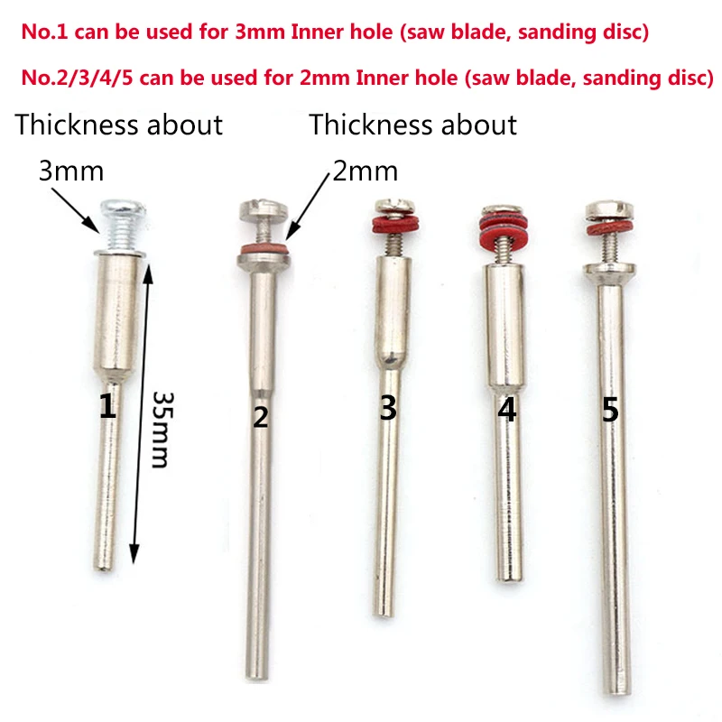 5Pcs 2.35/3มม.ใบเลื่อยวงเดือนเชื่อมต่อ Clamp Rod เครื่องมือโรตารี่ Shank งานไม้ Dremel ไฟฟ้า Mini เจาะอุปกรณ์เสริม