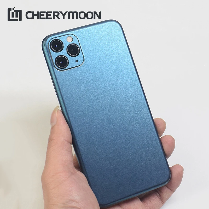 Dropshipping Rear Stickers Pacific Blue Skin Paste For iPhone 13 12 11 Pro Max Mini XR SE2 XS X 8 7 6s Plus 5 SE 5s Back Film