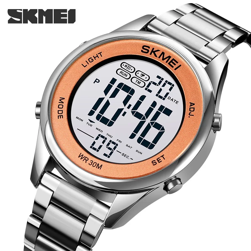 SKMEI-reloj Digital de negocios para hombre, cronógrafo de cuarzo con calendario semanal, alarma, hora, el mejor regalo