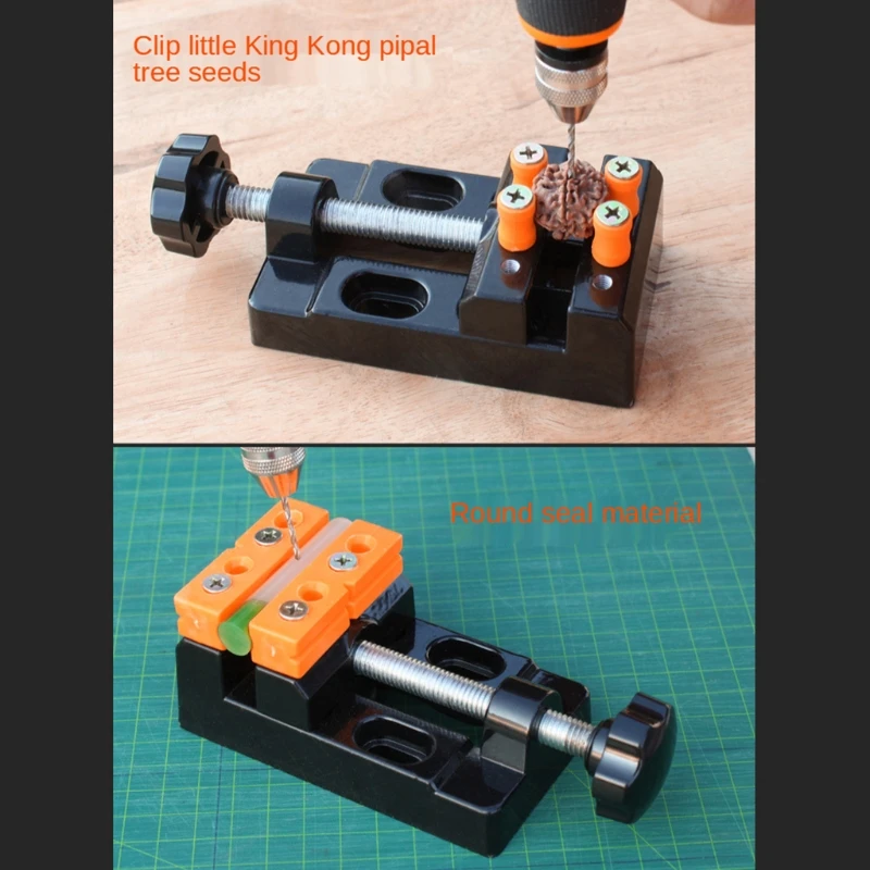 DIY Sculpture Craft Carving Tool Universal Jaw Clamp Mini Drill Press Table Vise Fixing Small Parts Jewelry Watch