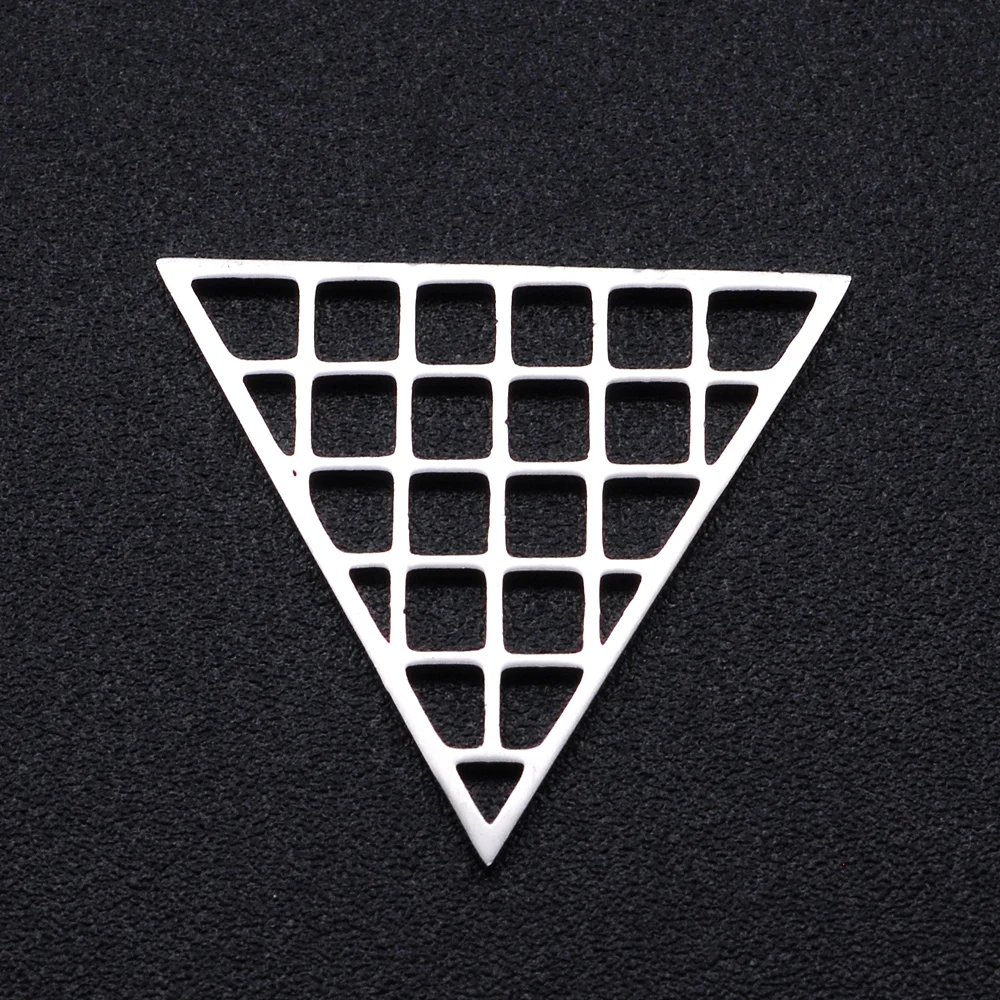 

10Pcs / Lot Hollow Triangle Connector Stainless Steel Charm Pendant For Making Bracelet Necklace