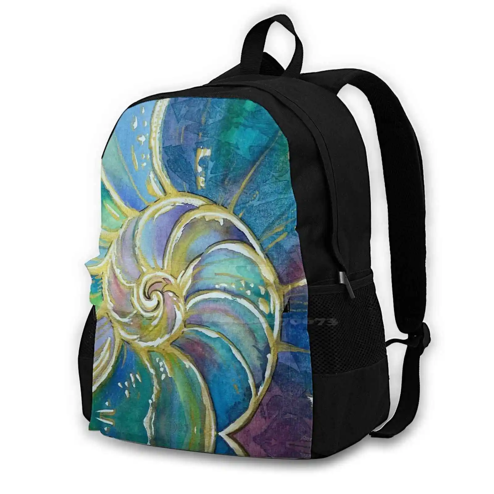 

Conch Shell By Judy Richardson 2019 Hot Sale Schoolbag Backpack Fashion Bags Conch Shell Golden Spiral Plastic Technique Judy