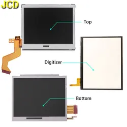 JCD For NDSL Replacement Touch Screen Digitizer Panel & Top Upper / Lower Bottom LCD Display Screen For Nintend DS Lite