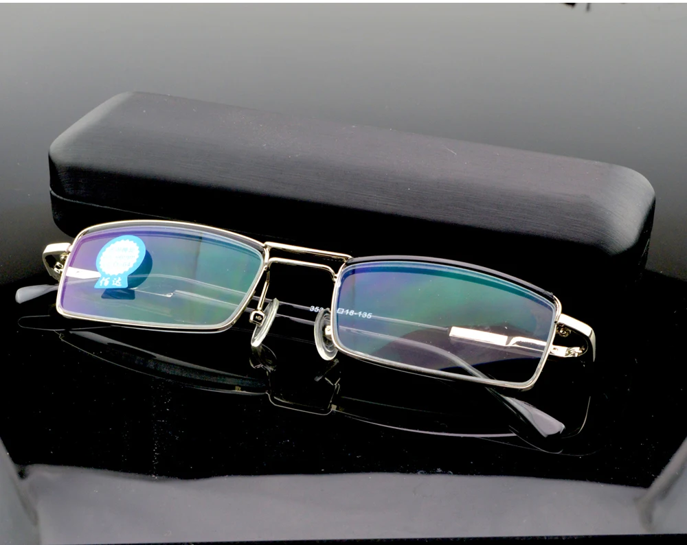 Luxury Blue Light Blocking Business Style Reading Glasses High Quality with PU Case CLARAVIDA America Brand Gentlemen +0.75~+4.0