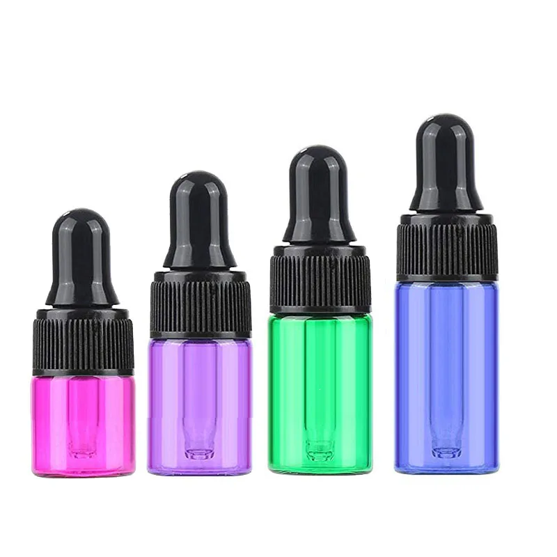 Bộ 50 Mini 1 2Ml 3Ml 5Ml Rỗng Ly Đá Kính Bình Rõ Ràng Di Động Bộ Tinh Dầu Thông Thơm Phòng hổ Phách Lọ