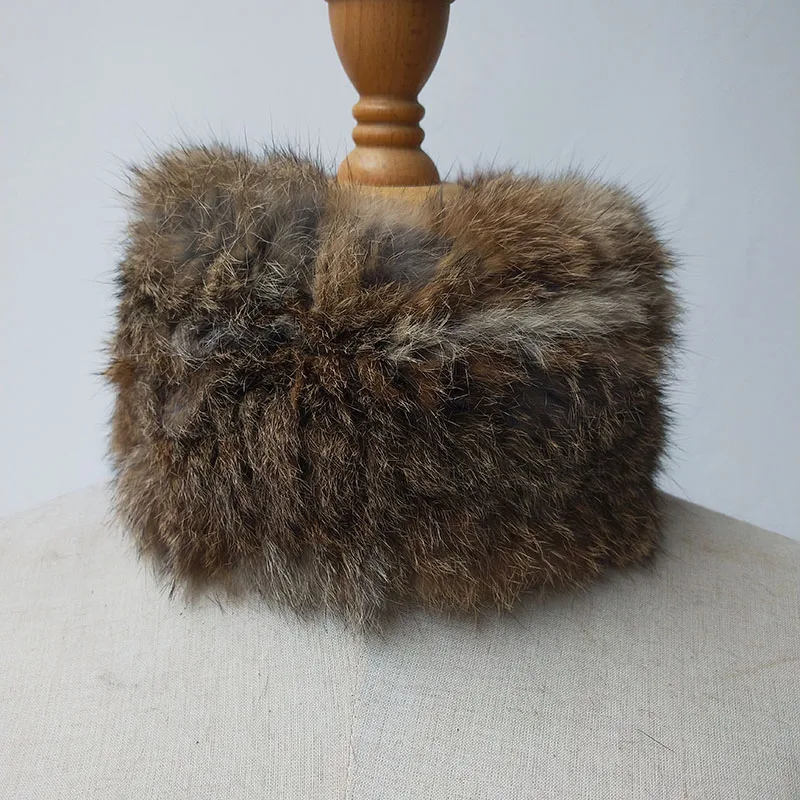 Real Rabbit Fur Scarf Winter Autumn New Arrival Genuine Fur Scarves Elastic Warm Soft Real Rabbit Fur Head Bands Women Bandana