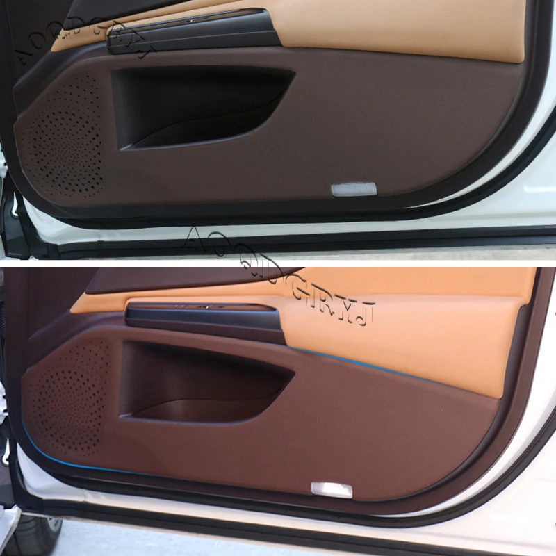 PU Leather Car Door Anti-kick Anti-dirt Protection Pad Sticker Decoration For LEXUS ES300H ES350 2019-2020