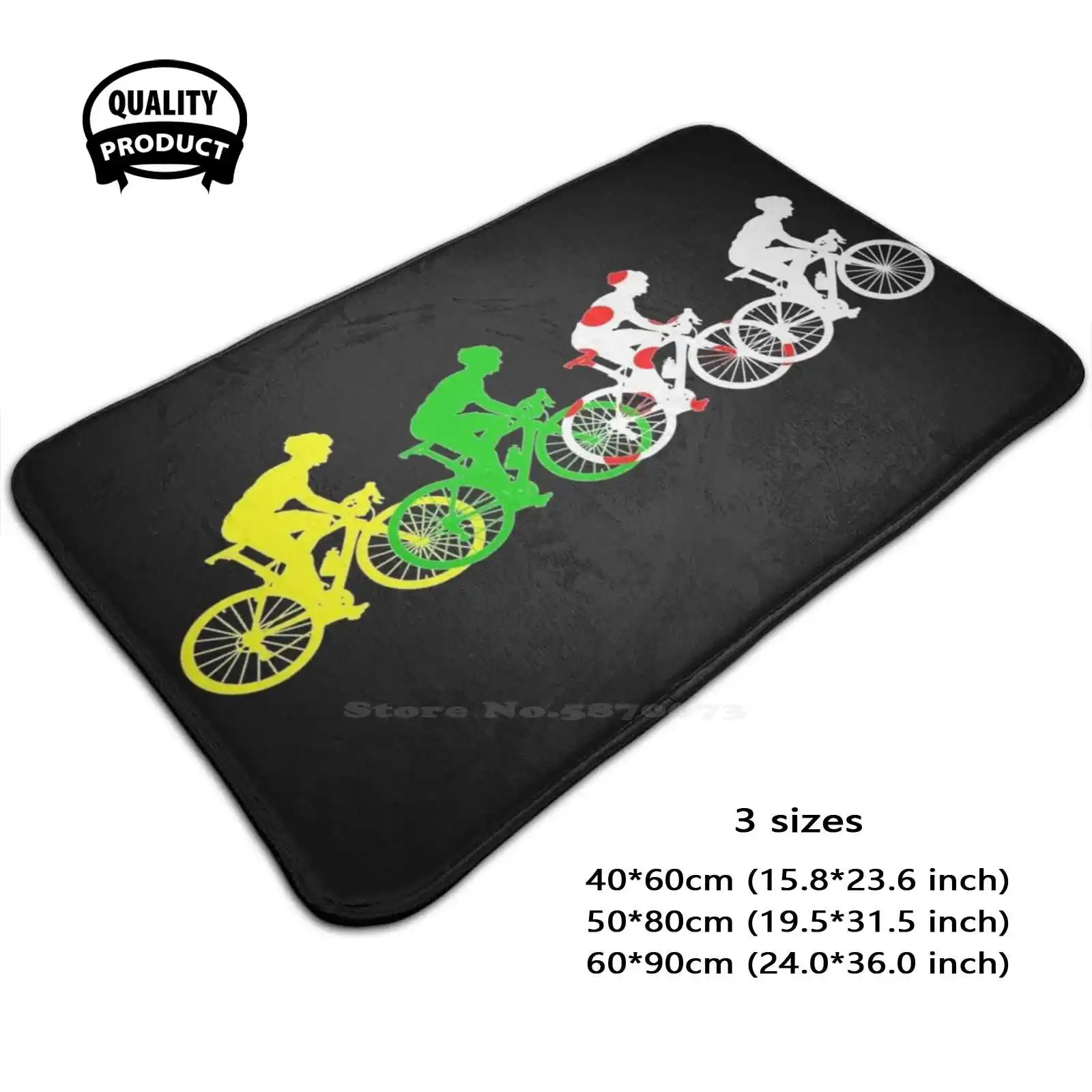 Cyclinr Soft Cushion Home Carpet Door Mat Car Rug Cyclinr Mountain Bike Road Bike Downhill Vintage Retro Race Winner Biking