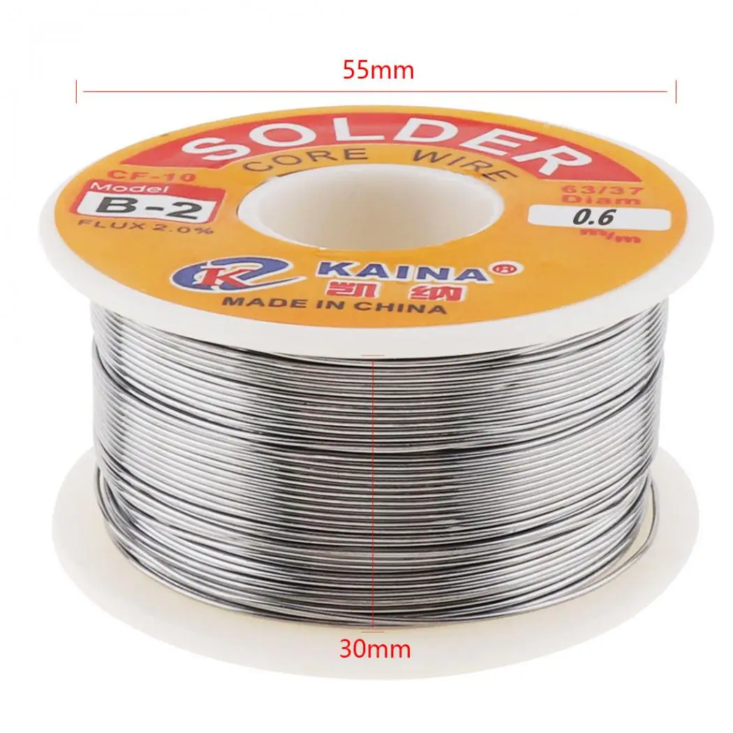 63/37 45FT 0.5 0.6 0.8MM 100g Tin Lead Solder Flux Soldering Welding Iron Wire Reel for Electronic Product Maintenance