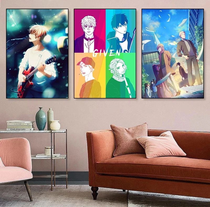 Wall Art Canvas Painting Japanese Anime Given Modern Posters and Prints  Cartoon Pictures For Cafe Bar Home Room Decoration