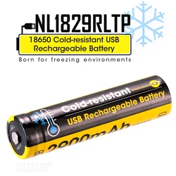 2024 NITECORE NL1829RLTP Cold Resistant 2900mAh 5A 18650 USB Direct Charging Li-ion Battery in Low Temperature Environments -40C