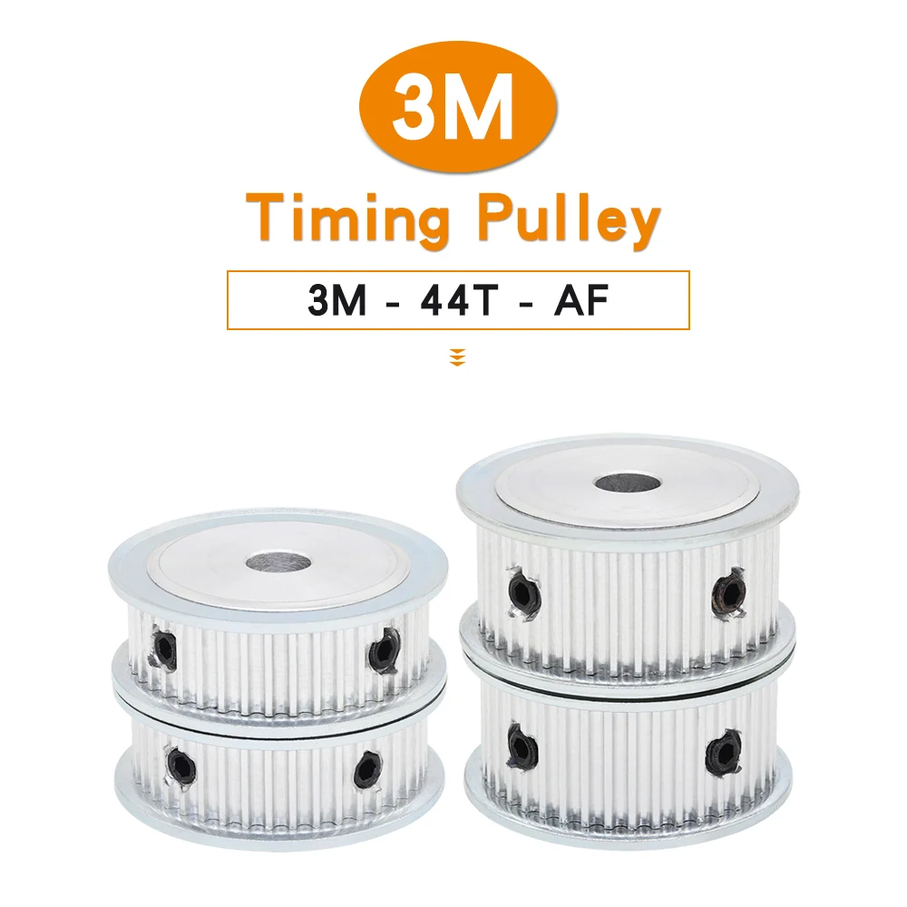 3M-44T Timing Belt Pulley Bore 6/8/10/12/14/15/16/17/19mm Alloy Wheels Teeth Diameter 39.35mm For Width 10/15mm 3M Timing Belt