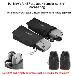 2 PCS Portable Soft Cloth Storage Bag Drone Body Remote Control Carrying Case Holder for DJI Mavic Air 2/Mavic Mini/Mavic 2